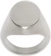 Mm6 Maison Margiela Silver Signet Ring In 952 Palladio Buratat