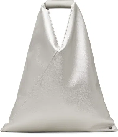 Mm6 Maison Margiela Silver Small Triangle Tote