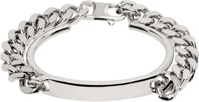 Mm6 Maison Margiela Silver Tiered Bracelet In 951 Polished Palladi
