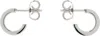 Mm6 Maison Margiela Silver Numeric Minimal Signature Hoop Earrings In 969 Polished Slvr/rd