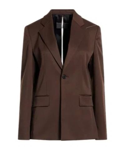 Mm6 Maison Margiela Simple And Fitted Suit In Brown