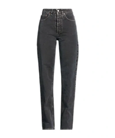 Mm6 Maison Margiela Simple Straight-leg Pants In Gray