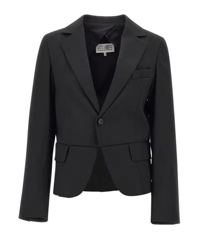 Mm6 Maison Margiela Single-breasted Blazer In Black