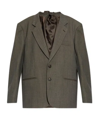 Mm6 Maison Margiela Single-breasted Blazer In Green