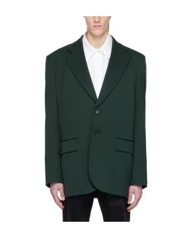 Mm6 Maison Margiela Single-breasted Blazer In Green
