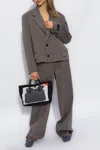 Mm6 Maison Margiela Raw Hem Suit Blazer In Grey