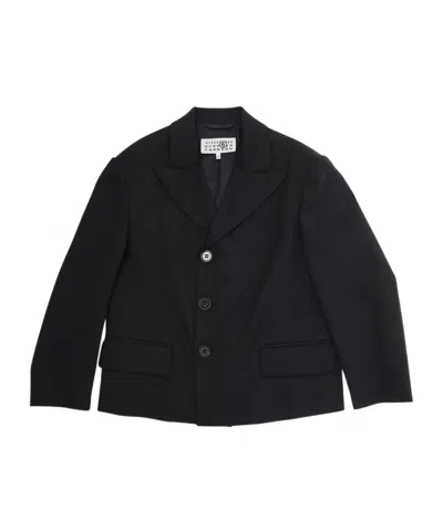 Mm6 Maison Margiela Babies' Single Breasted Blazers In Black
