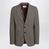 Mm6 Maison Margiela Single-breasted Jacket Brown In Wool Blend In Brown