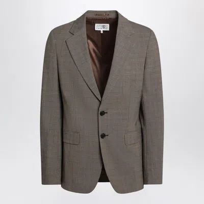 MM6 MAISON MARGIELA MM6 MAISON MARGIELA  SINGLE-BREASTED JACKET BROWN IN WOOL BLEND