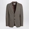 Mm6 Maison Margiela Single-breasted Jacket Brown In Wool Blend In Brown