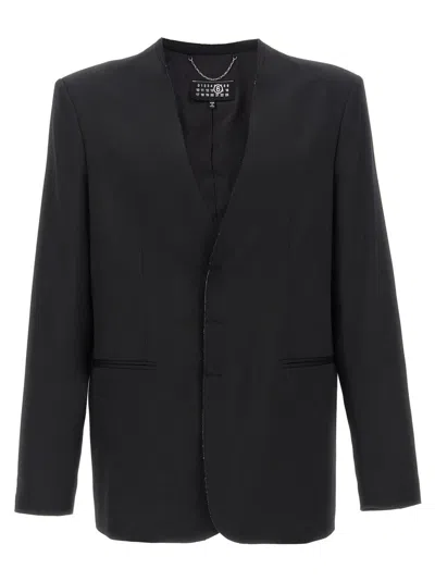 MM6 MAISON MARGIELA SINGLE-BREASTED WOOL BLEND BLAZER
