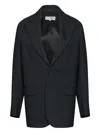 Mm6 Maison Margiela Single-button Tailored Blazer In Black