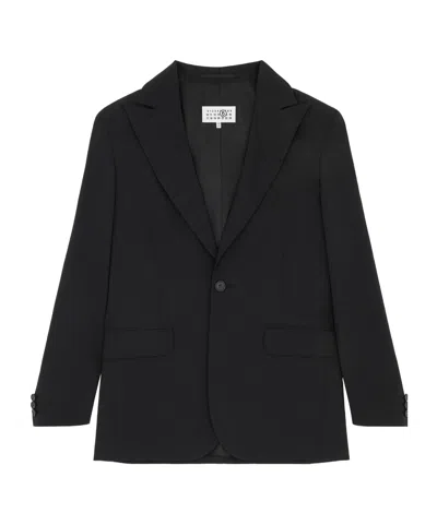 Mm6 Maison Margiela Single-button Tailored Blazer In Black