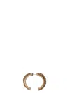 Mm6 Maison Margiela Chain Hoop Earring Textured Finish In Gold
