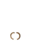 Mm6 Maison Margiela Chain Hoop Earring Textured Finish In Gold