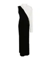 Mm6 Maison Margiela Combo One-sleeve Maxi Dress In Black