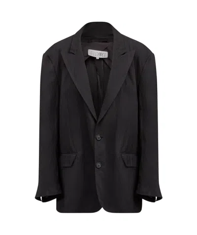 Mm6 Maison Margiela Single-stitch Blazer In Black