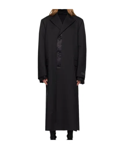 Mm6 Maison Margiela Single-stitch Coat In Black