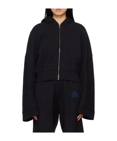 Mm6 Maison Margiela Single-stitch Cotton Hoodie In Black