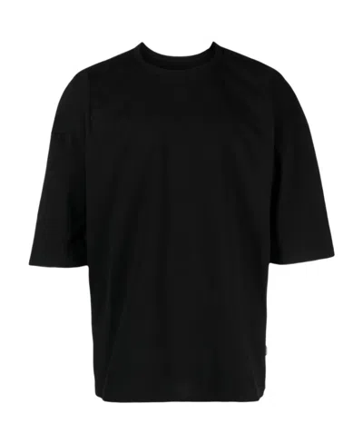 Mm6 Maison Margiela Single-stitch Cotton T-shirt In Black