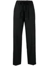 Mm6 Maison Margiela Single-stitch Cropped Trousers In Black