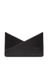 Mm6 Maison Margiela Single-stitch Logo Cardholder In Black