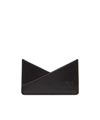 Mm6 Maison Margiela Single-stitch Logo Cardholder In Black