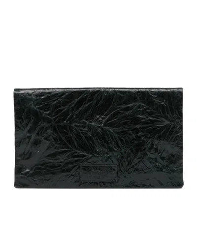 Mm6 Maison Margiela Single-stitch Logo Clutch Bag In Black