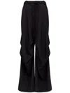 MM6 MAISON MARGIELA SINGLE-STITCH LOGO FLARED TROUSERS
