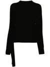 Mm6 Maison Margiela Single-stitch Logo Sweater In Black