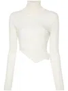 Mm6 Maison Margiela Single-stitch Logo Sweater In White