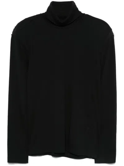 Mm6 Maison Margiela Single-stitch Logo Sweatshirt In Black