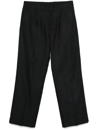 Mm6 Maison Margiela Single-stitch Logo Tailored Trousers In Schwarz