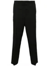 Mm6 Maison Margiela Straight Pinstriped Trousers In Black