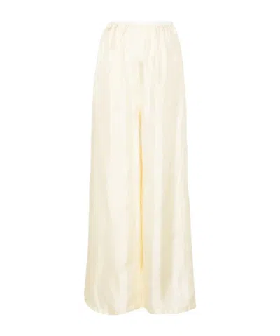 Mm6 Maison Margiela Single-stitch Logo Trousers In White