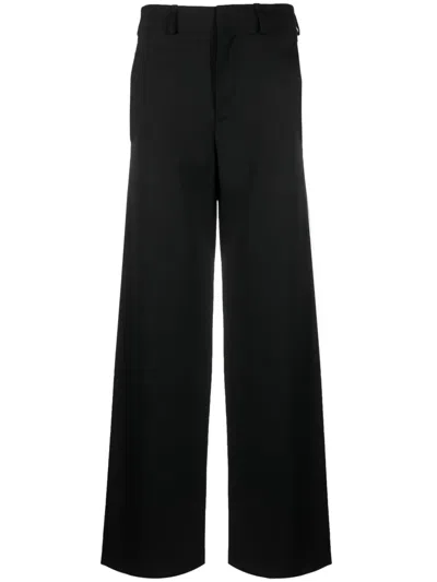 Mm6 Maison Margiela Wide-leg Track Pants In Black