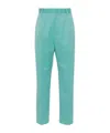 Mm6 Maison Margiela Single-stitch Tapered Trousers In Green