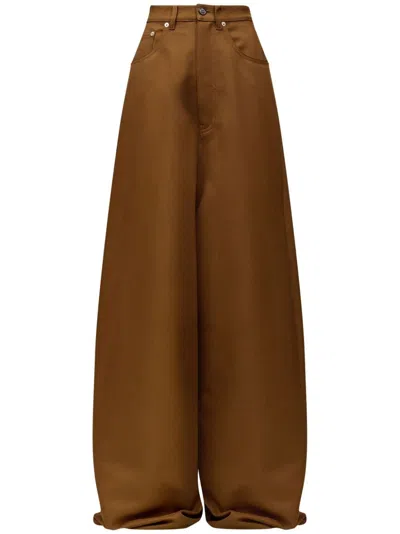 Mm6 Maison Margiela Single-stitch Wide-leg Jeans In Brown