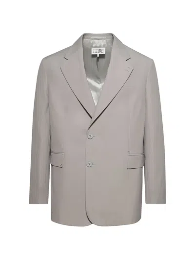 Mm6 Maison Margiela Single-breasted Blazer In Gray