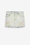 Mm6 Maison Margiela Logo-patch Mini Skirt In Cyan