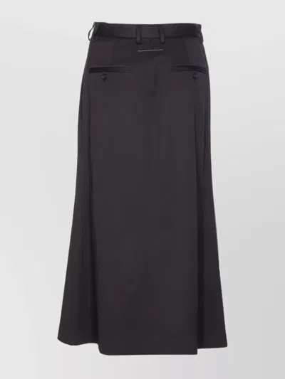 Mm6 Maison Margiela Skirt Midi Model Flat Pockets In Black