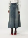 Mm6 Maison Margiela Distressed Effect Skirt In Grey