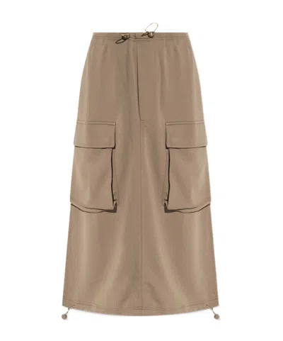 Mm6 Maison Margiela Skirt With Pockets In Brown