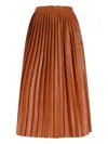 Mm6 Maison Margiela High Waist Pleated Midi Skirt