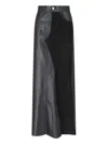 Mm6 Maison Margiela 5-pockets Leather Long Skirt
