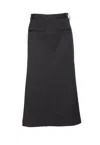 Mm6 Maison Margiela Back-to-back Midi Skirt Skirts Black In Black