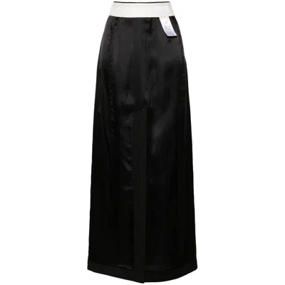 Mm6 Maison Margiela Numbers Motif-patch Skirt In Black