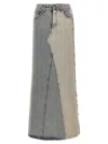 Mm6 Maison Margiela Maxi Denim Skirt In Blue