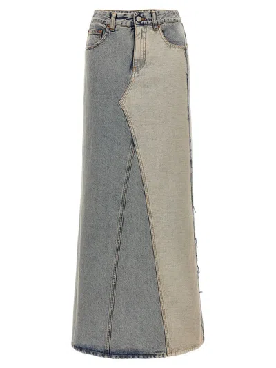 Mm6 Maison Margiela Denim Long Skirt Skirts Blue In Navy
