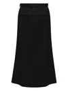 Mm6 Maison Margiela Back-to-back Midi Skirt Skirts Black In Black